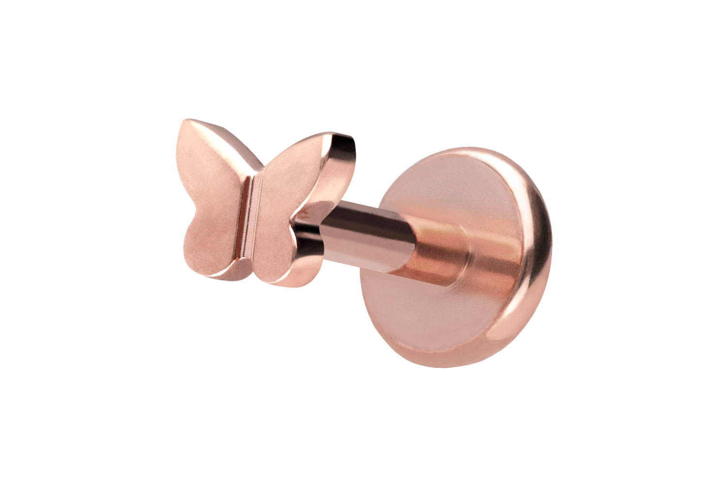 Titan Labret Piercing mit Push Fit SCHMETTERLING